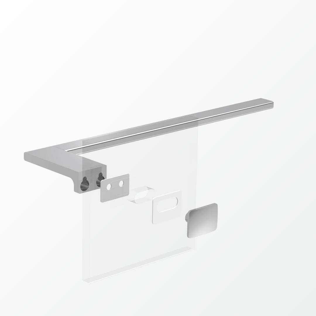 Above Glass Mounting Kit - Double