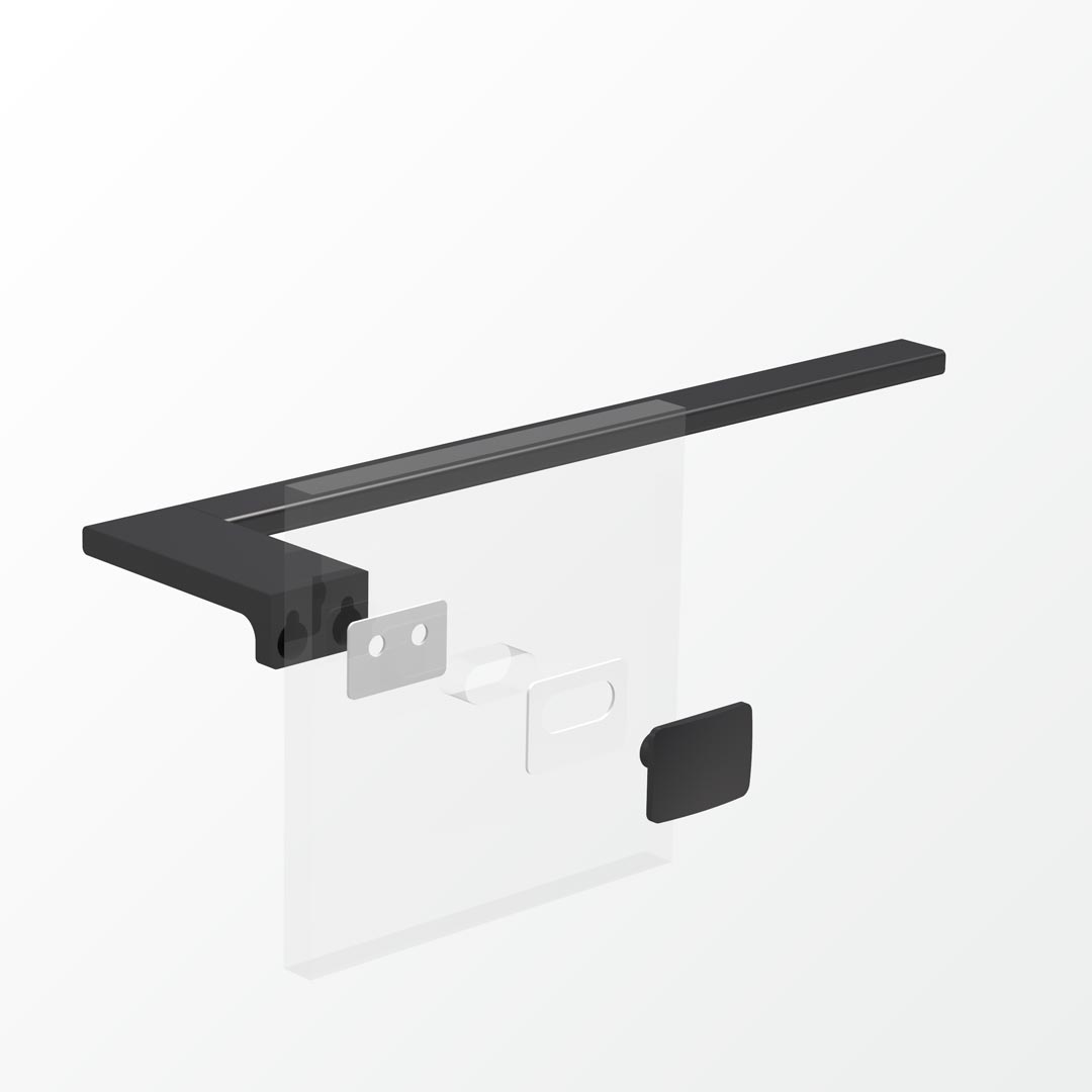 Above Glass Mounting Kit - Double